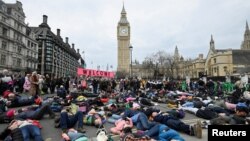 Акция Extinction Rebellion в Лондоне, апрель 2023