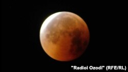 Lunar eclipse in Tajikistan 