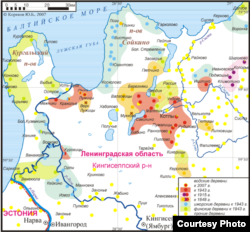 Малые народы Ленинградской области. Карта Wikipedia