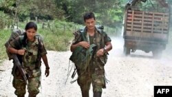 Боевики леворадикальной группировки FARC, Колумбия.