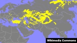 Территория распространения тюркских языков