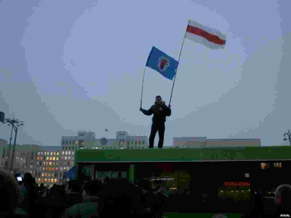 Belarus - Minsk, small vendors protest, 10Jan2008