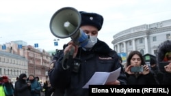 Антивоенный митинг в Санкт-Петербурге, 24 февраля 2022 года